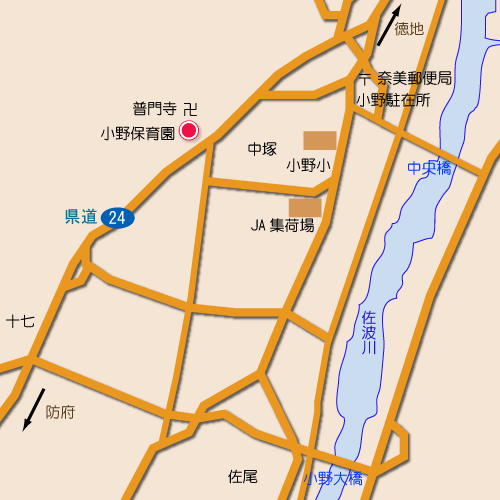 小野保育園の地図－詳細