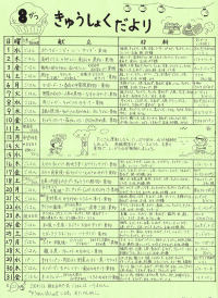 給食便り8月