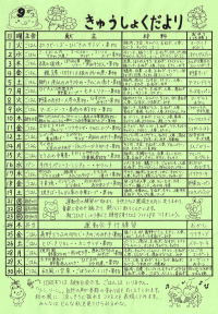 給食便り9月