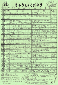 給食便り12月