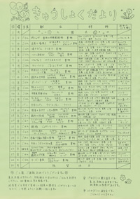 給食便り4月