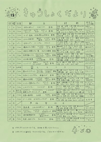 給食便り12月