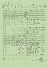 給食便り1月