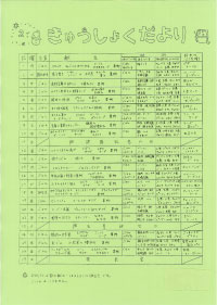 給食便り2月