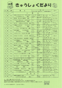 給食便り4月