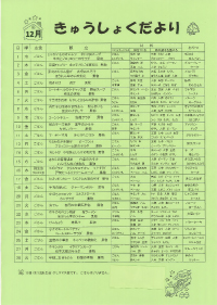 給食便り12月