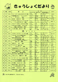給食便り1月